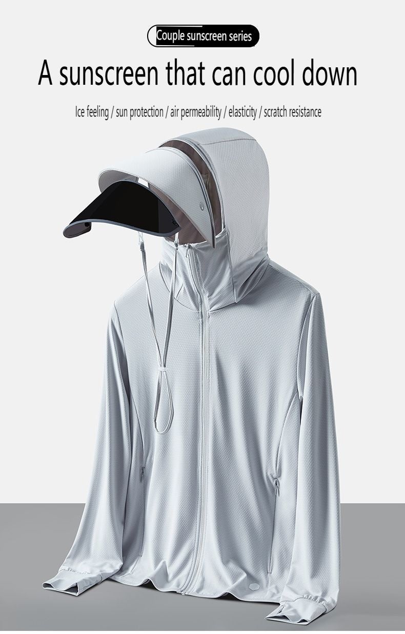 Ang Bo Tu Women's Jade Moonlight Lightweight Breathable Sun Protection Jacket with Wide Brim - Image 4