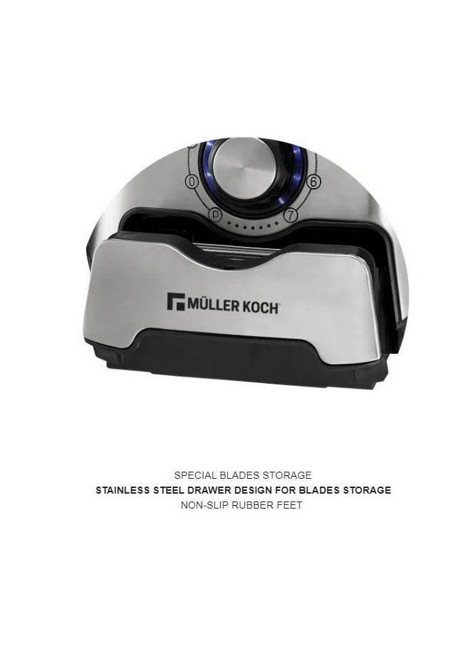 MULLER KOCH - 3.5L Food Processor with 1200W Power, Stainless Steel, 7-Speed Rotary Control, Multi-Function, XL Bowl with 3.5L Capacity, Model MK-6033. - Image 1