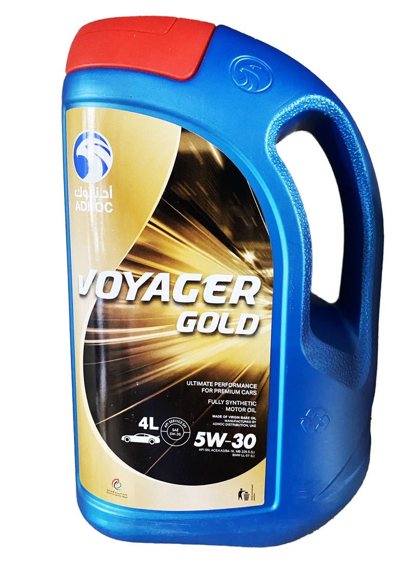 ADNOC - Adnoc Voyager Gold 5W30 Fully Synthetic Engine Oil 4Ltr - Image 1