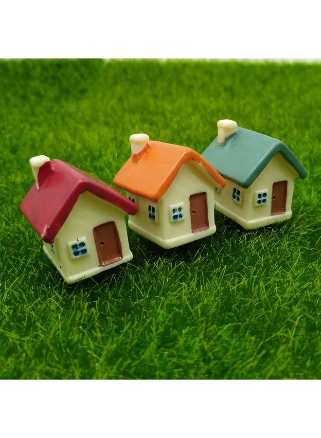 EMiEN 3Pcs Mini House Miniature Ornament Kitsminiature Ornament For Diy Dollhouse Decoration Fairy Garden Plant Décor - Image 1