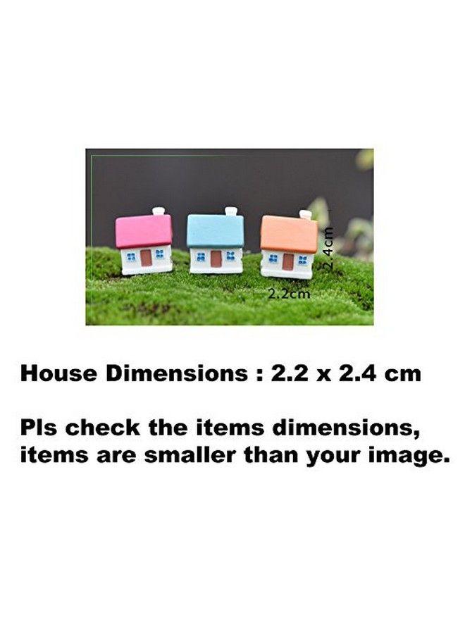 EMiEN 3Pcs Mini House Miniature Ornament Kitsminiature Ornament For Diy Dollhouse Decoration Fairy Garden Plant Décor - Image 4