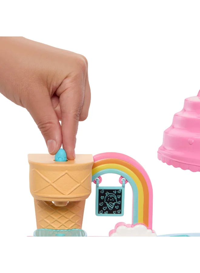 باربي ​Barbie Club Chelsea Ice Cream Shop Playset with Chelsea Doll, 2 Dough Colors, and Accessories​​