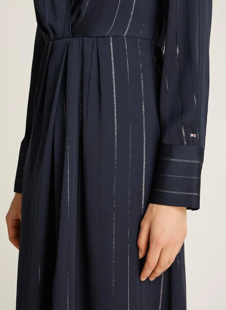 TOMMY HILFIGER V-Neck Striped Dress