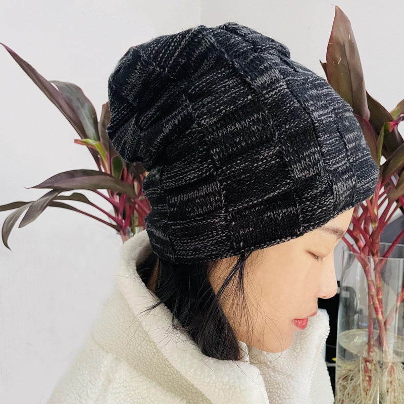 monochef Slouchy Beanie for Men Women Hats: Winter Beanies Guys Cool Lined Knit Trendy Soft Stretch Warm Thick Skully Stocking Binie Hat Skull Cap Black Gray - Image 5