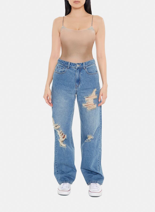 FOREVER 21 Gradient Thong Cami Bodysuit - Image 1