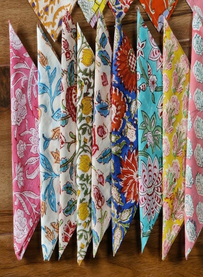 INDACORIFY 50 Pcs Mix Lot Table Napkins, 100% Cotton Hand Block Printed Indian Style Dinner Napkins, 16x16 Inches Kitchen Towels - Image 4