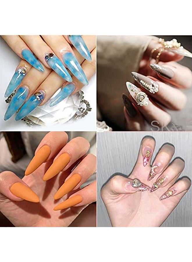 Yimart Long Stiletto False Nails,Long Sharp False Nail Tips,Easy Coffin Nails,YIMART 240pcs/box XL Stiletto False Nails Oval Stiletto Sharp Full Nail Tips Acrylic UV Gel Full Cover Nail Art Tips Decoration Nails Salon (Clear With Box) - Image 3