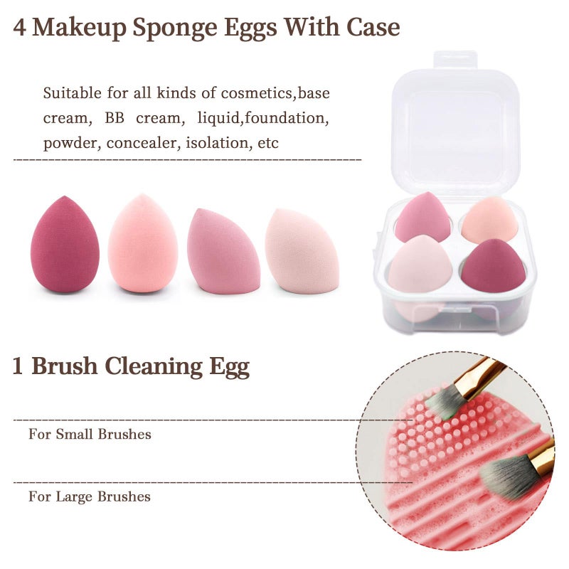 Koccido Makeup Brushes 22 Pcs Makeup Kit,Foundation Brush Eyeshadow Brush Make up Brushes Set (Pink, 22 Piece Set) - Image 5