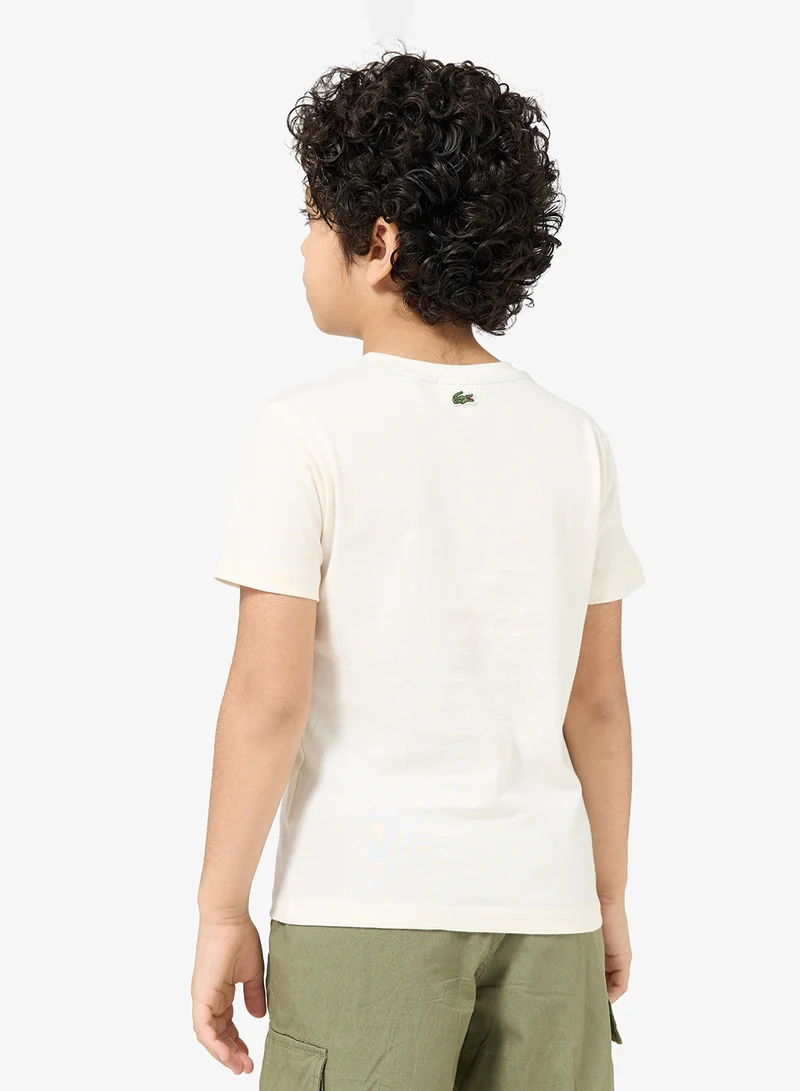 LACOSTE Youth Graphic Crew Neck T-Shirt