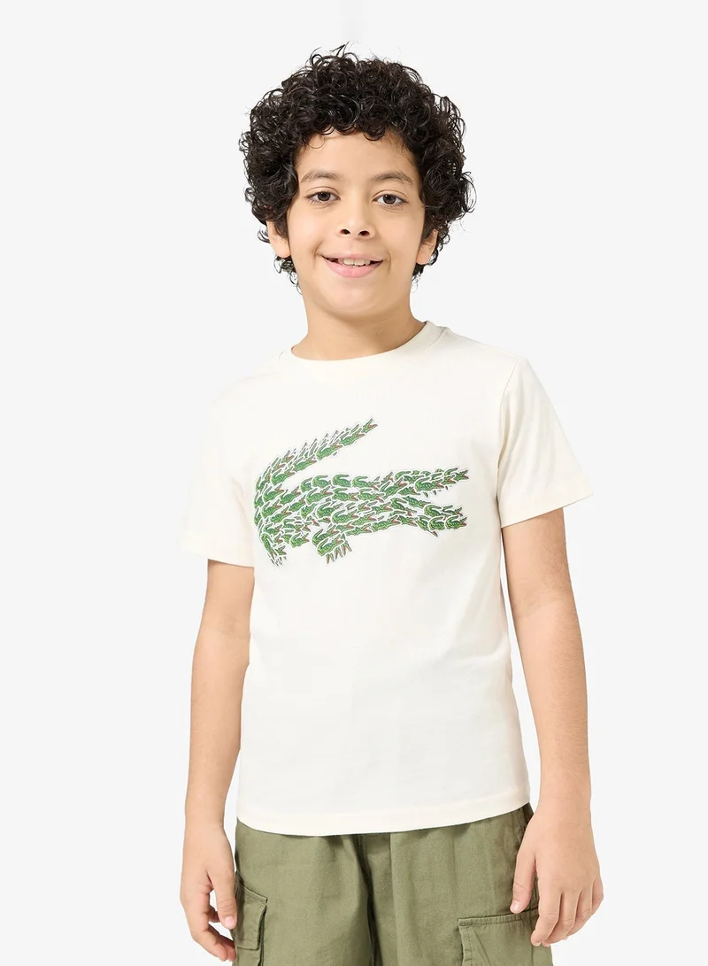 LACOSTE Youth Graphic Crew Neck T-Shirt