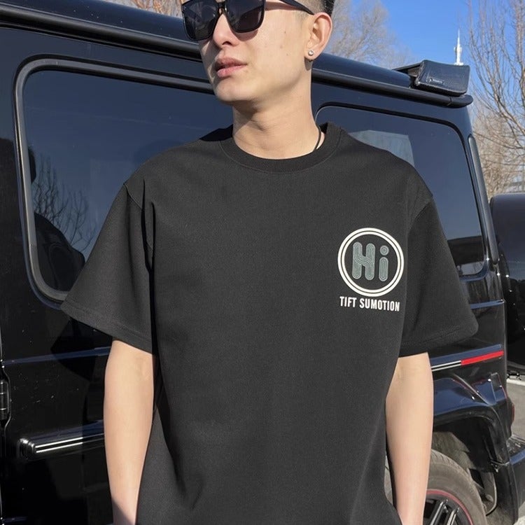 Teenagers Short-Sleeved T-Shirt Men'S New Summer Trendy Teenagers Handsome Printed Casual Top T-Shirt Light Mature - Image 5