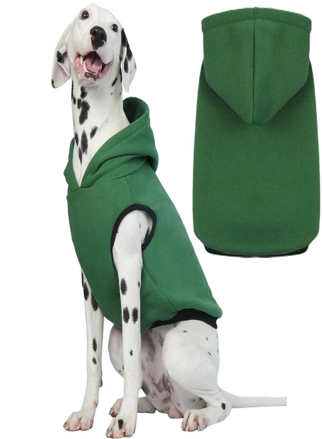 ROZKITCH Dog Hoodie & Sweatshirt - Puppy Warm Fleece Sweater with Leash Hole, Christmas Outfit for Small Dogs & French Bulldog - Green - Image 1