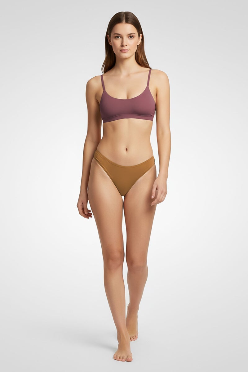 Rene Rofe Women 5 Pieces Plain Thongs, Multicolor - Image 1