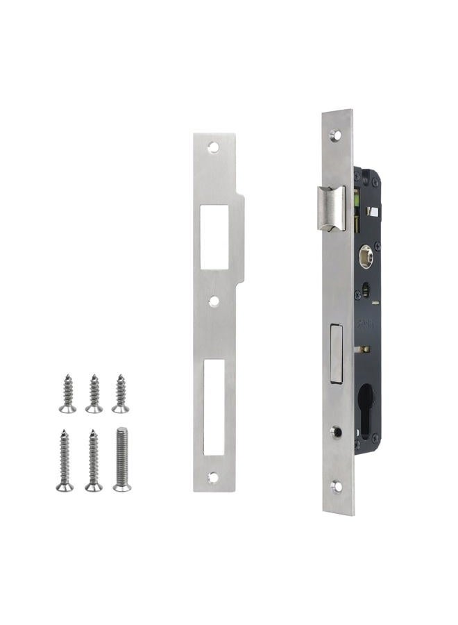 Risbay 1PCS Silver Aluminum Alloy 2 Point Bolt Mortise Lock Replacement Fit for Pella Storm Door Handle Set Part with Screws - Image 1