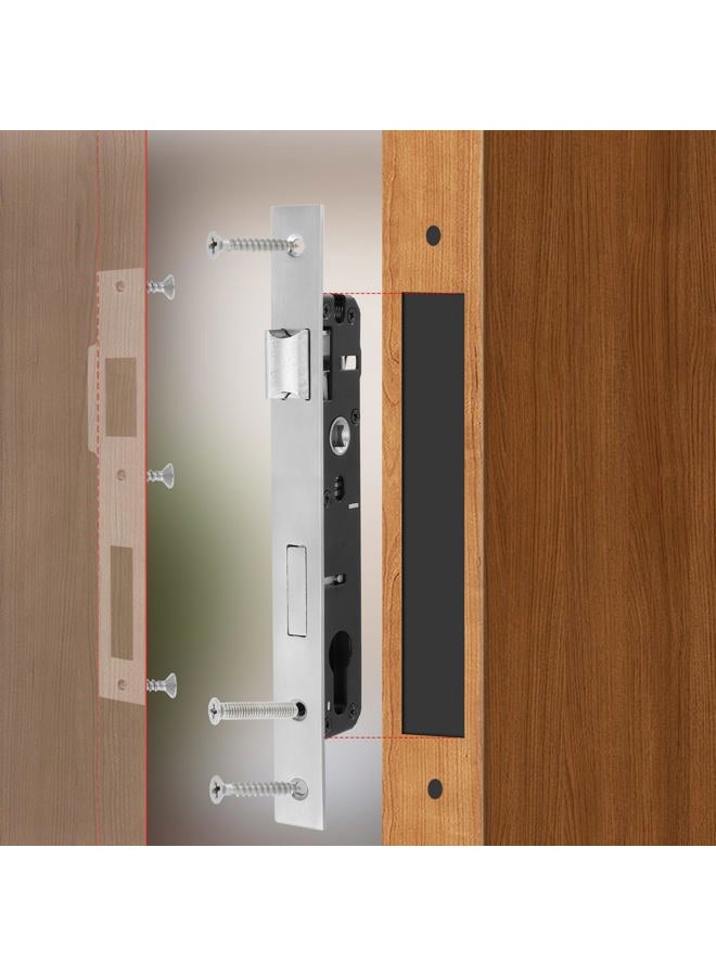 Risbay 1PCS Silver Aluminum Alloy 2 Point Bolt Mortise Lock Replacement Fit for Pella Storm Door Handle Set Part with Screws - Image 4