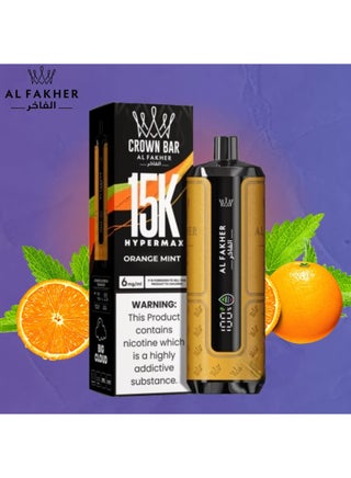 Crown Bar Hypermax 150000 Puff Orange Mint Disposable Vape Kit NC-6mg - view 2