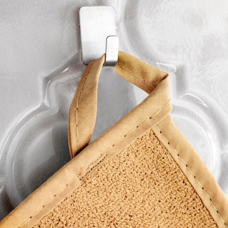 Ritz Terry Potholder & Hot Pad: Unparalleled Heat Resistant  Durable 100% Cotton - Ergonomically Designed for Optimal Grip - Easy-Care Machine Washable  Perfect for Your Kitchen - Straw  4-Pk - Image 3