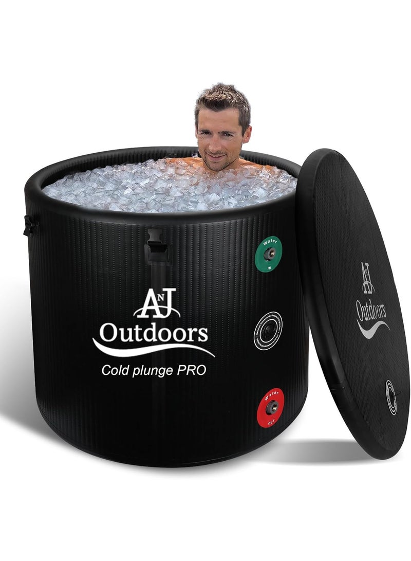 اي ان جي حوض استحمام ثلجي/حوض استحمام بارد للرياضيين متوافق مع مبردات المياه Cold Plunge PRO | هيكل جداري منسوج من AirTough (بدون أعمدة) | حوض استحمام محمول كبير جدًا للتعافي للاستخدام الداخلي/الخارجي - Image 1