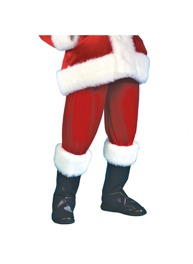 Ciao Men’s Santa Claus Costume – 6-Piece Christmas Suit with Shirt, Pants, Hat, Beard, Belt & Boot Covers (Size L) - Image 4