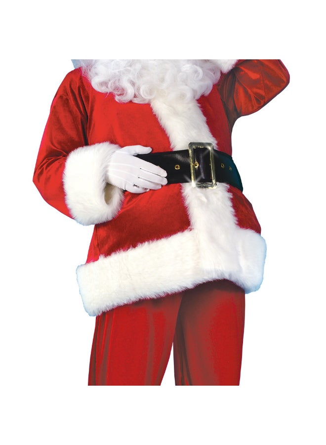 Ciao Men’s Santa Claus Costume – 6-Piece Christmas Suit with Shirt, Pants, Hat, Beard, Belt & Boot Covers (Size L) - Image 3