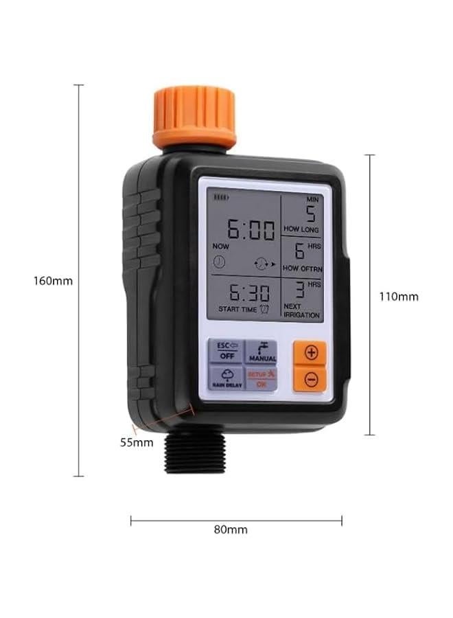 هوكور Outdoor Watering Timer, Automatic Sprinkler Timer, Large Screen Multifunctional Timing Watering Device, Garden Sprinkler Controller, Watering Irrigation Tool for Garden/Lawns/Patio/Farm - Image 2