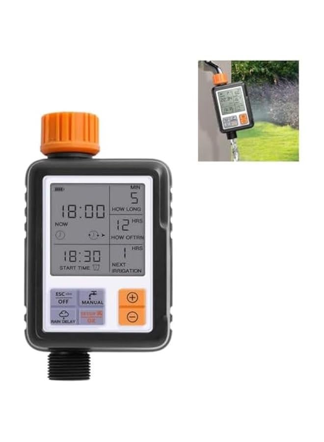 هوكور Outdoor Watering Timer, Automatic Sprinkler Timer, Large Screen Multifunctional Timing Watering Device, Garden Sprinkler Controller, Watering Irrigation Tool for Garden/Lawns/Patio/Farm - Image 1