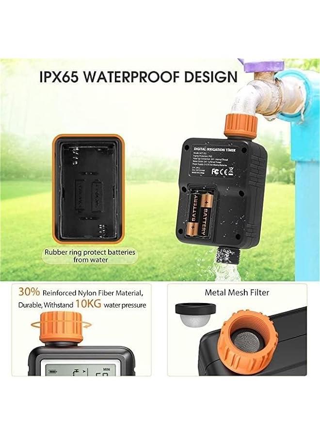 هوكور Outdoor Watering Timer, Automatic Sprinkler Timer, Large Screen Multifunctional Timing Watering Device, Garden Sprinkler Controller, Watering Irrigation Tool for Garden/Lawns/Patio/Farm - Image 4