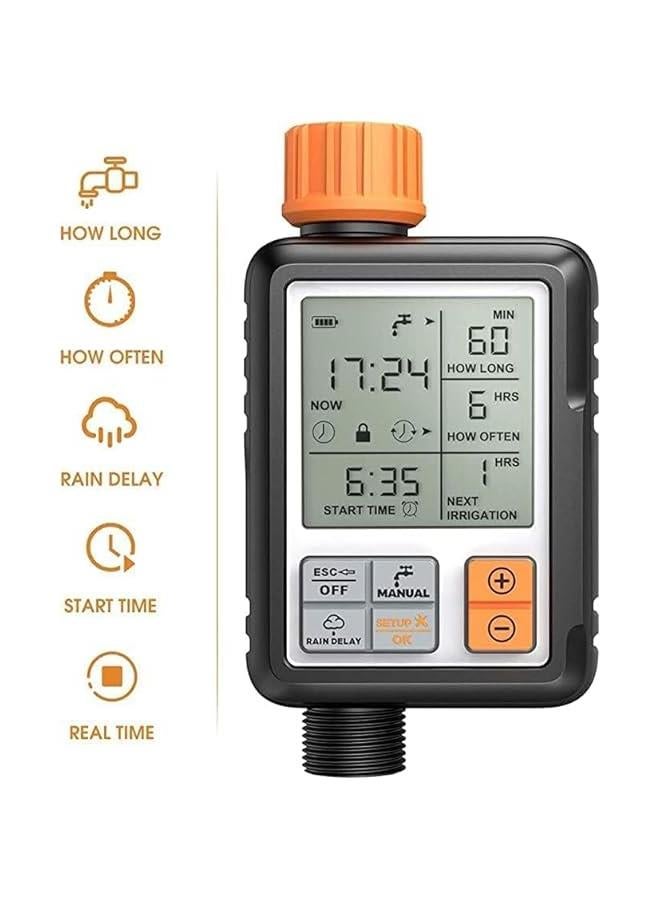 هوكور Outdoor Watering Timer, Automatic Sprinkler Timer, Large Screen Multifunctional Timing Watering Device, Garden Sprinkler Controller, Watering Irrigation Tool for Garden/Lawns/Patio/Farm - Image 5