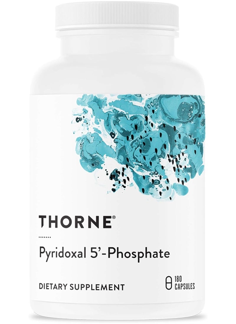 Thorne Pyridoxal 5'-Phosphate - Bioactive Vitamin B6 Pyridoxine Supplement For Energy Production And Neurotransmitter Synthesis - 180 Capsules  - Image 1