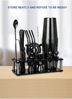HomarKet 20-Piece Boston Cocktail Shaker Bar Set Gunmetal Plated Bartender Kit Cocktail Shaker Set Black Cocktail Kit with Mixology Bartender Kit Bar Accessories Bartending Kit Cocktail Set With Shaker  - Image 5