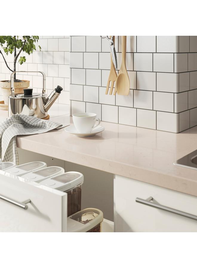 زبون برطمان طعام جاف مع غطاء، شفاف/أبيض، سعة 2.3 لتر - Image 4