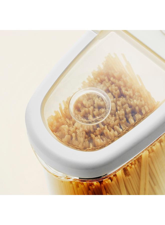 زبون برطمان طعام جاف مع غطاء، شفاف/أبيض، سعة 2.3 لتر - Image 5