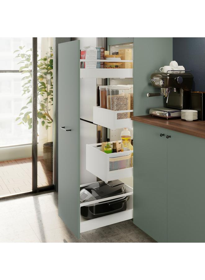 زبون برطمان طعام جاف مع غطاء، شفاف/أبيض، سعة 2.3 لتر - Image 3