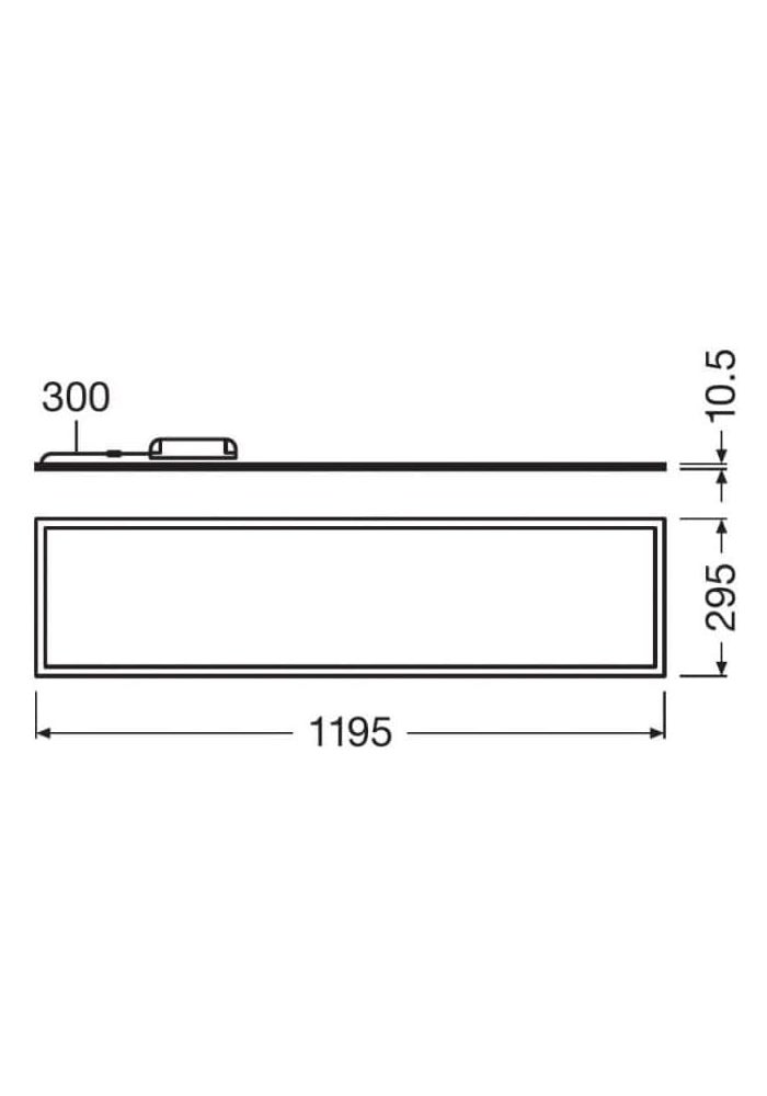LEDVANCE لوحة إضاءة سقفية LEDVANCE ECO مضاءة من الخلف 30x120 - Image 3