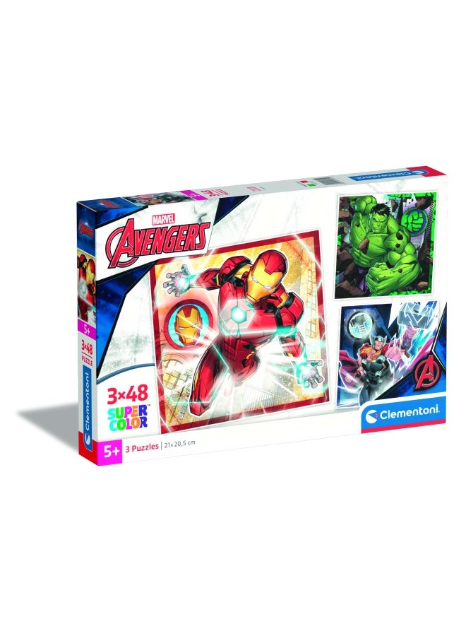 Clementoni احجية مارفل الأفنجرز 3X48 قطعة - Image 1