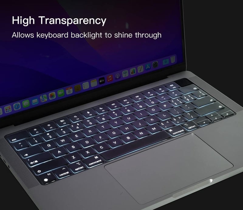 RAYA Premium Keyboard Cover for 2021-2025 Release MacBook Air 13.6 inch [A3240 A3113 A2681 M2/M3/M4] & MacBook Air 15.3 inch [A3241 A3114 A2941 M2/M3/M4] Keyboard Protector Skin (TPU Clear) - Image 5