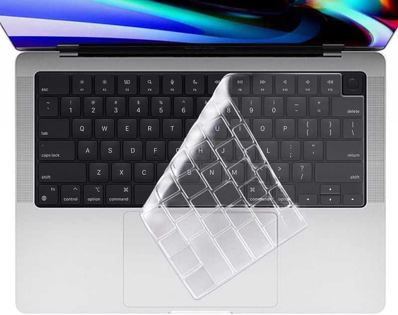 RAYA Premium Keyboard Cover for 2021-2025 Release MacBook Air 13.6 inch [A3240 A3113 A2681 M2/M3/M4] & MacBook Air 15.3 inch [A3241 A3114 A2941 M2/M3/M4] Keyboard Protector Skin (TPU Clear) - Image 1