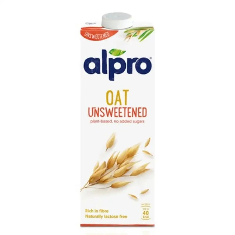 Alpro Oat Unsweetened Drink 100percent Plant Based And Non Dairy Drink- 1Ltr
