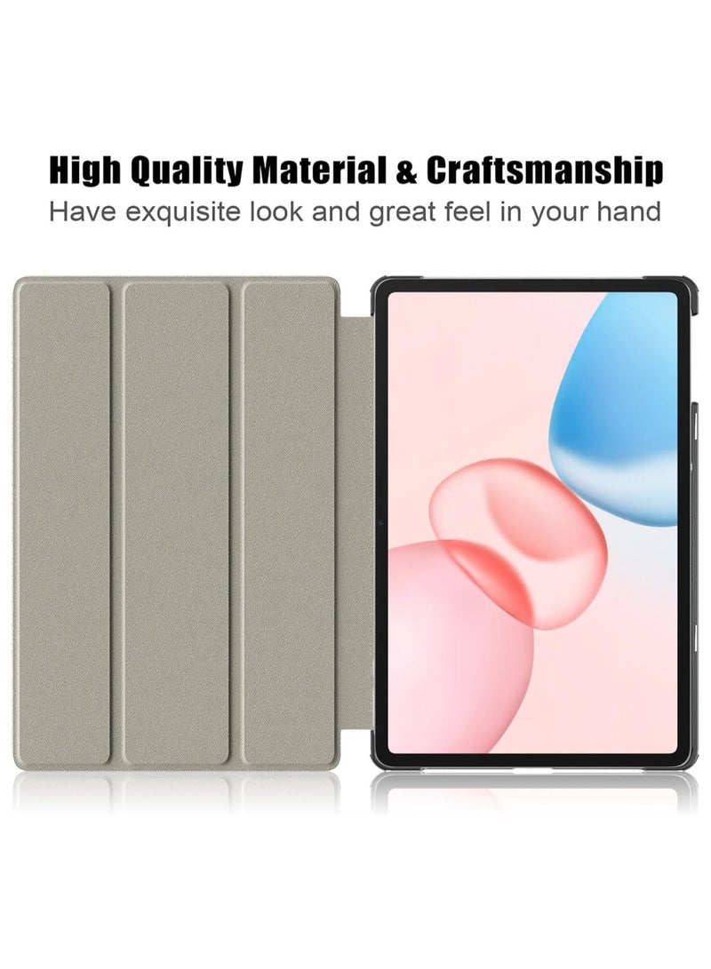 VKL Compatible with Honor Pad 10 Tablet 12.1 inch 2025 Tri-Fold Smart Tablet Case, Hard PC Back Shell Slim Case Multi- Viewing Angles Stand Folio Cover (Black) - Image 3