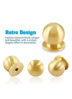 Y&D Solid Brass Cabinet Knobs Round Ball Gold for Dresser Drawer Modern Kitchen Hardware  - Image 2