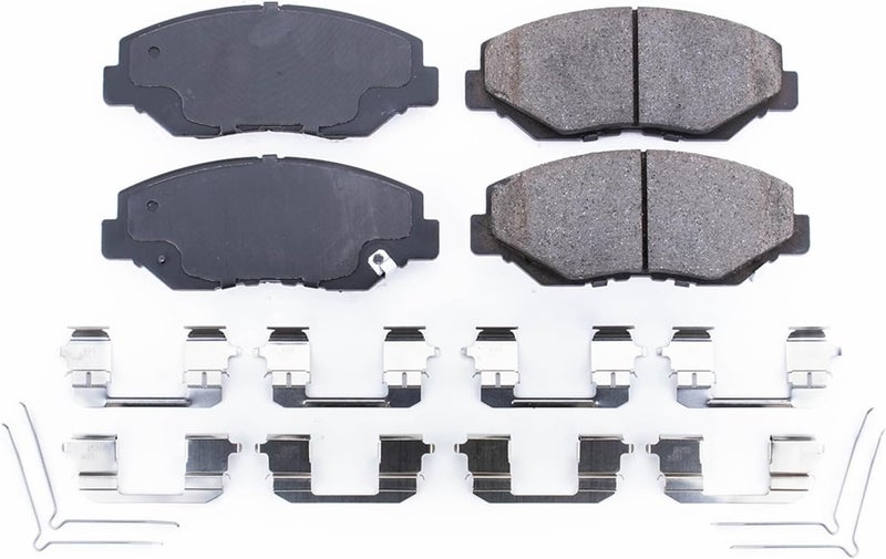 POWERSTOP Front Brake Pads For Acura ILX 2013-15 |Honda Accord 2003-17 |Civic 2012-20 |CR-V 2002-06 |CR-V 2012-16 |Honda CR-Z 2016 - Ceramic Brake Pads With Installation Hardware, 17-914 - Image 2