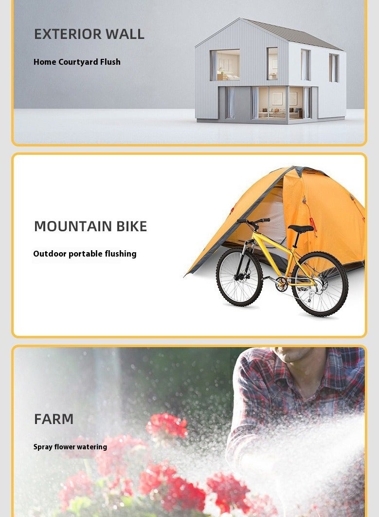 Arabest Portable Car Wash Electric High Voltage Cleaner with Rechargeable Battery Foam Bottle Nozzle Hose for Car Wash Watering Flowers and Cleaning Floor Battery*2 - Image 2