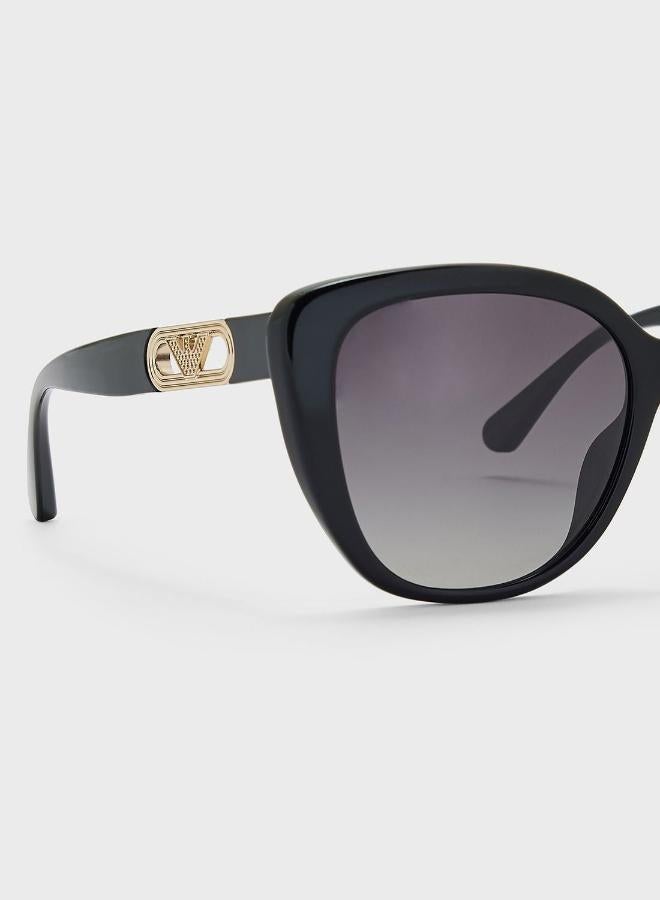 امبوريو ارماني نظارات شمسية كبيرة الحجم - Image 4