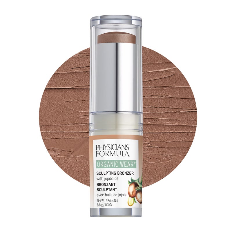 Physicians Formula Organic Wear All Natural Sculpting Face Bronzer Makeup Stick Mocha, Dermatologist Approved, 2- Mocha - Image 1