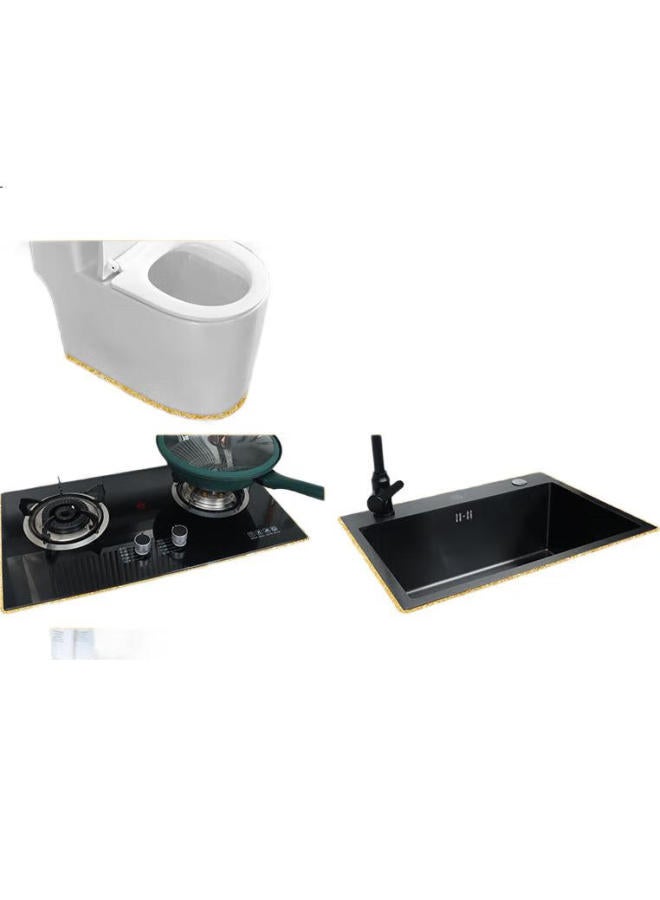 Miloch Milaiqi Tile Gap Sealing Strip, Kitchen Sink Stove Floor Gap Adhesive, Waterproof Mildew-Proof Moisture-Proof, Water-Resistant Non-Curling Edge, Strong Adhesion, Noble Silver, 8Mm Wide * 6M Long * 2 Rolls - Image 1