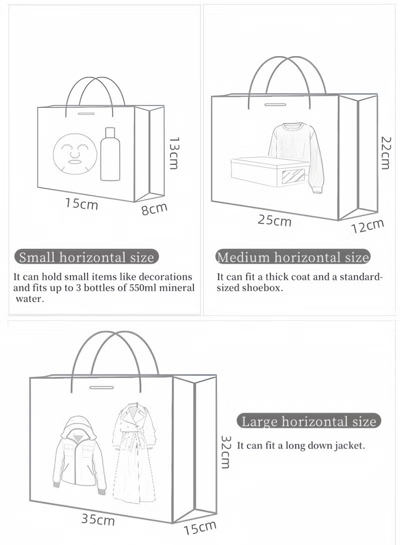 2Pcs Color Gift Bag with Handle, Oil Painting Gift Paper Bags Medium Size Small Gift Bags Birthday Craft Paper Gift Bags for Presents,Birthdays, Mother's Day,Weddings, Party（25*12*22cm） - Image 5