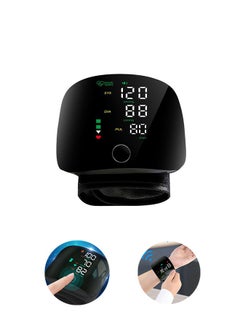 Fazza Wrist Blood Pressure Monitor LED Display, Touch Screen Wrist Blood Pressure Detector, Reading Memory Wrist Blood Pressure Monitor with Storage Box (Black)  - Image 1