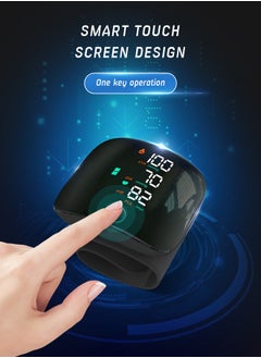Fazza Wrist Blood Pressure Monitor LED Display, Touch Screen Wrist Blood Pressure Detector, Reading Memory Wrist Blood Pressure Monitor with Storage Box (Black)  - Image 3