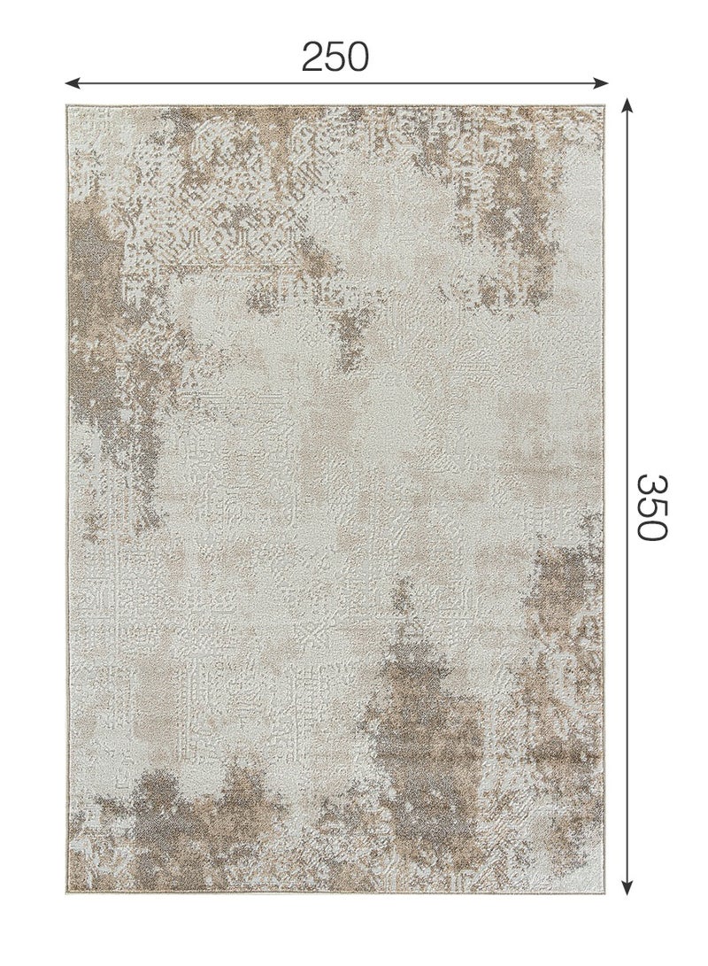 Modern Vintage Style Area Rug Non-Slip Super Soft Touch Living Room Bedroom Floor Decoration Carpet Beige Natural Light Rectangular 250x350 cm - Image 2