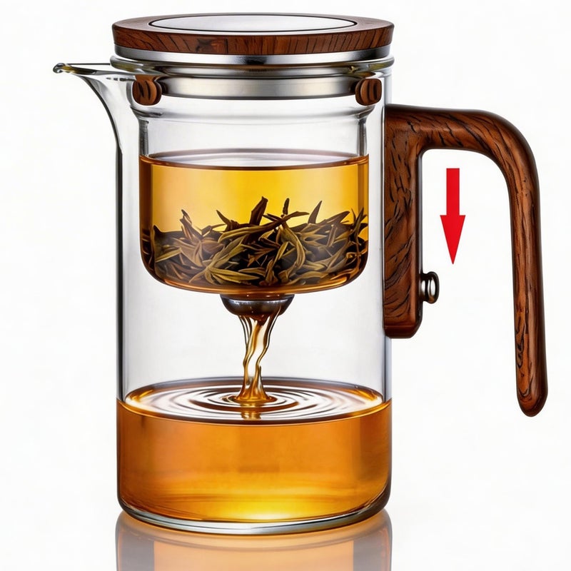 DRNKNSTX Enchanted Tea Pot, Magic Tea Pot for Loose Leaf Tea Steeper, Heat Resistant Borosilicate Glass Teapot with Tea Infuser, Ideal Gift for Tea Lovers - 20 oz (600 ml) - Image 1